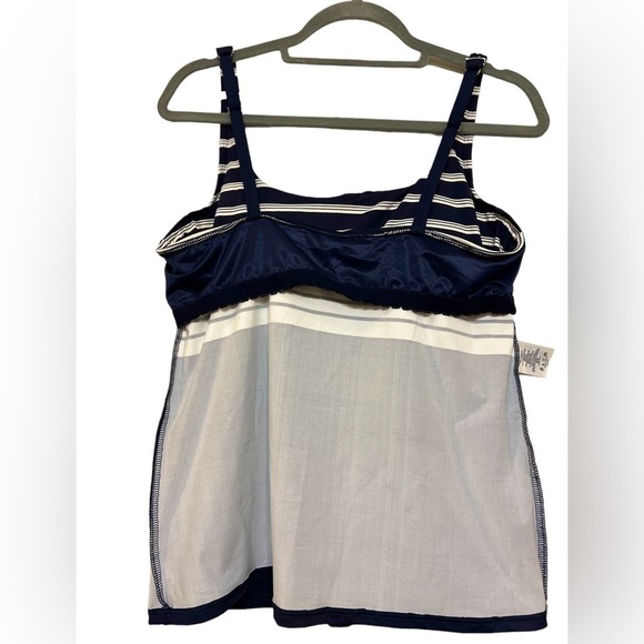 Lands End square neck tankini top size 12 - Picture 6 of 9